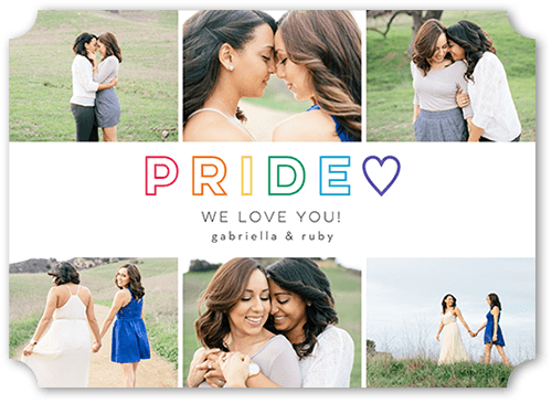 Mod Pride 5x7 White  Pride Card