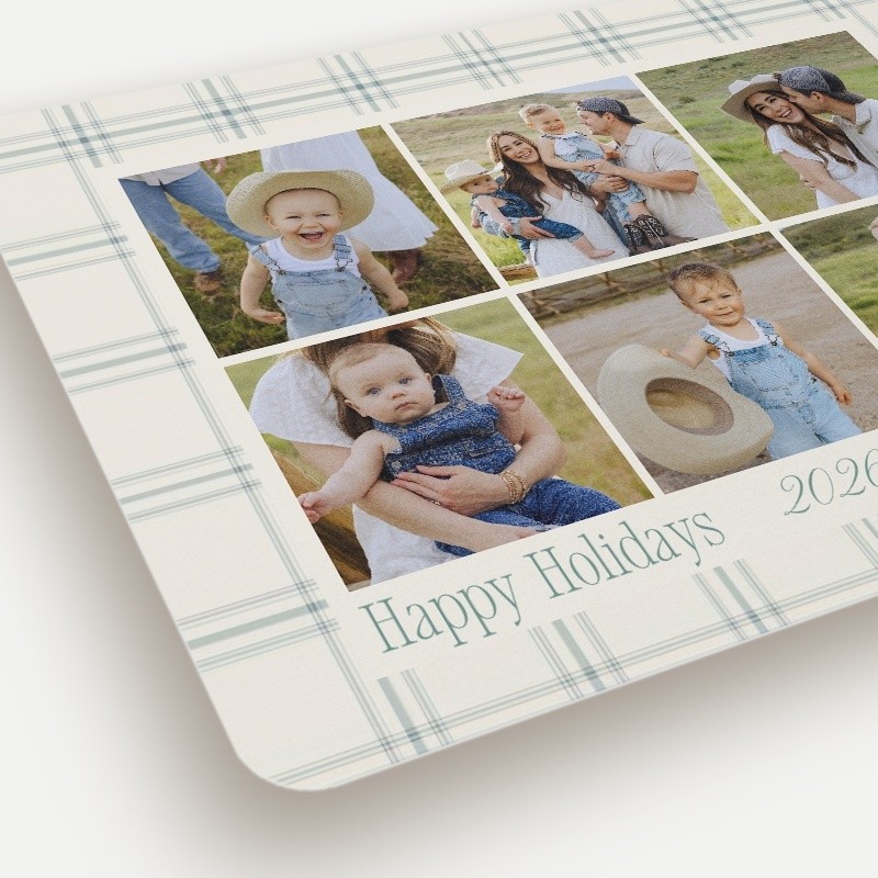 Soft Plaid Holiday Card