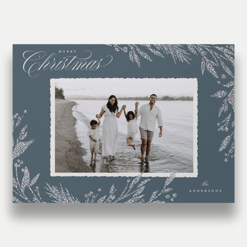 Shimmering Botanical Holiday Card