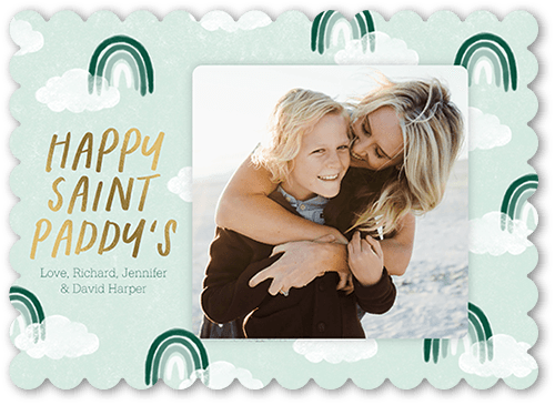 Rad Rainbow 5x7 Green  St. Patrick's Day Card