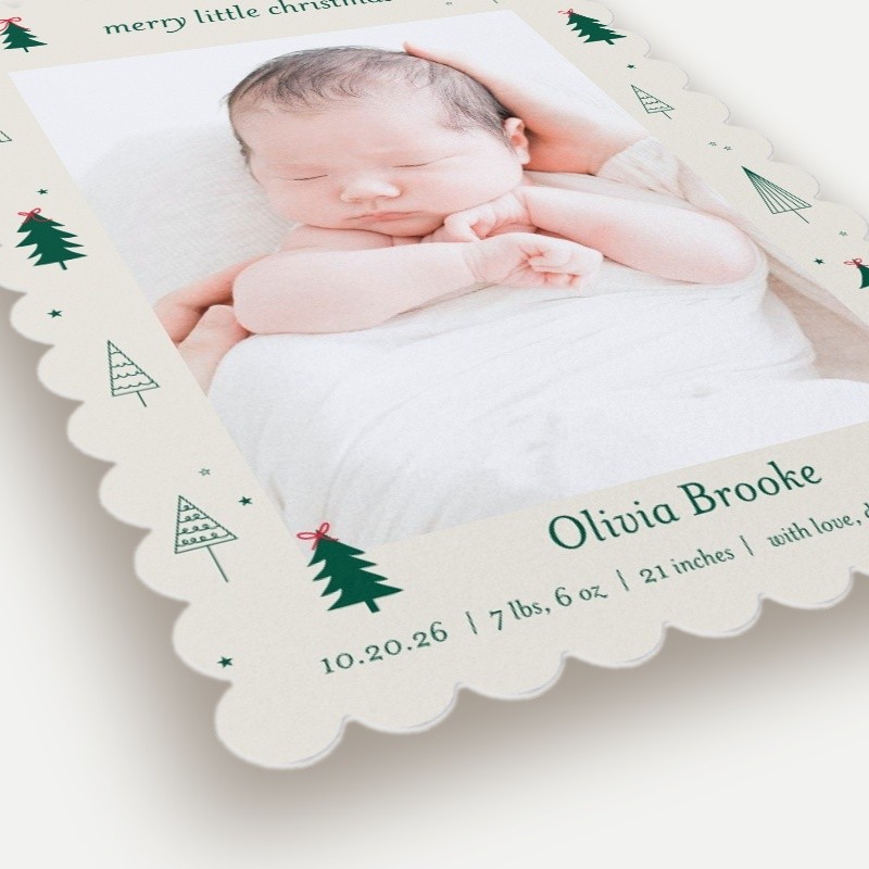 Whimsical Trees Birth Announcement
