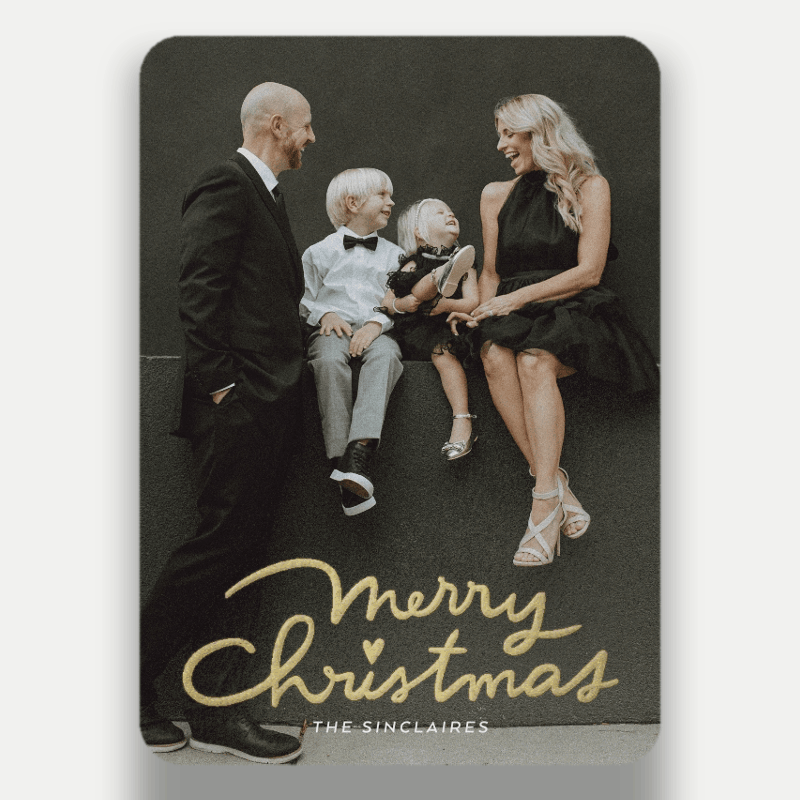 Merry Script Holiday Card
