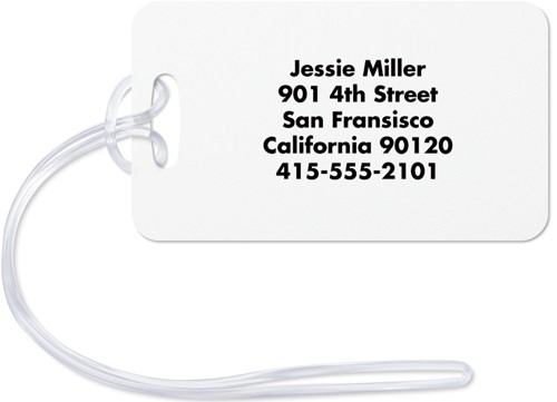 Gallery of Four 2x4 Multicolor  Luggage Tag