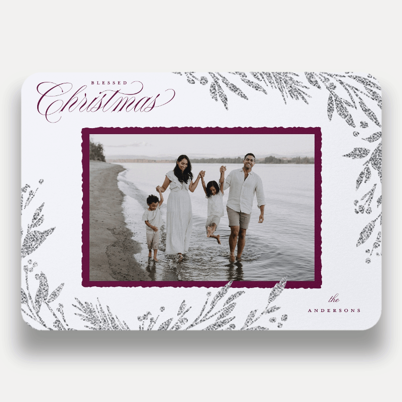 Shimmering Botanical Holiday Card