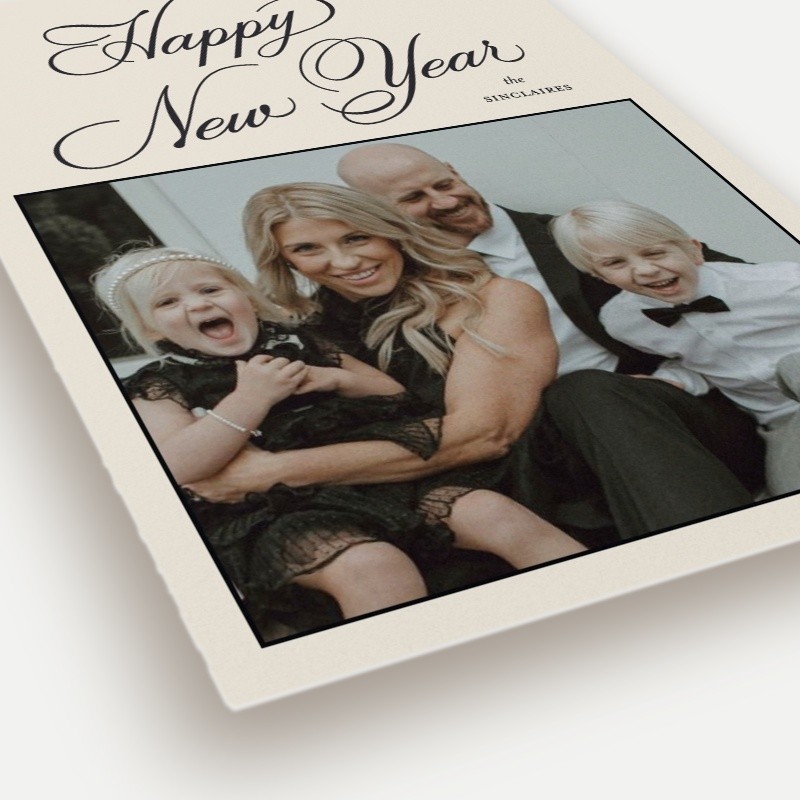 Fancy Script New Year's Card