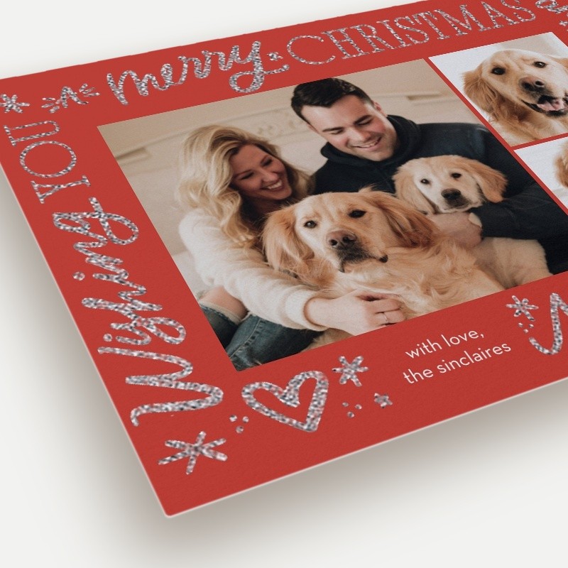 Glitter Greetings Holiday Card