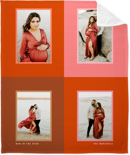 Orange And Grey Blanket