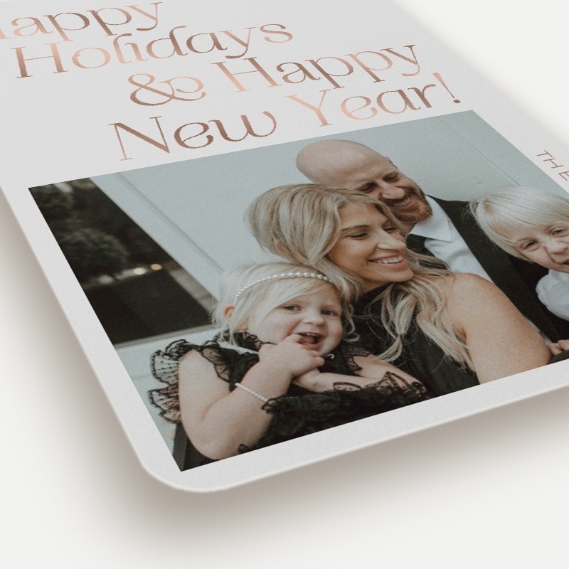 Editorial Serif Holiday Card