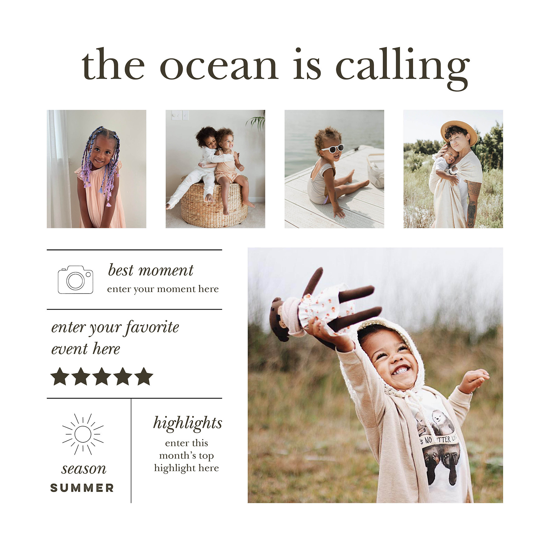 Modern Year In Review Gallery Calendar 12x12 undefined  Wall Calendar