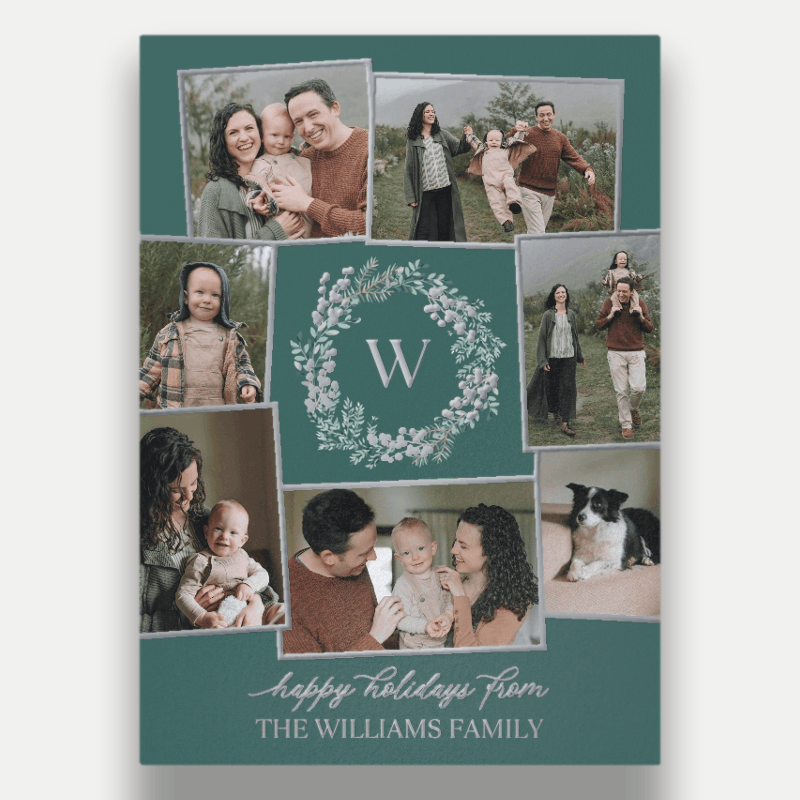 Wreath Monogram Holiday Card