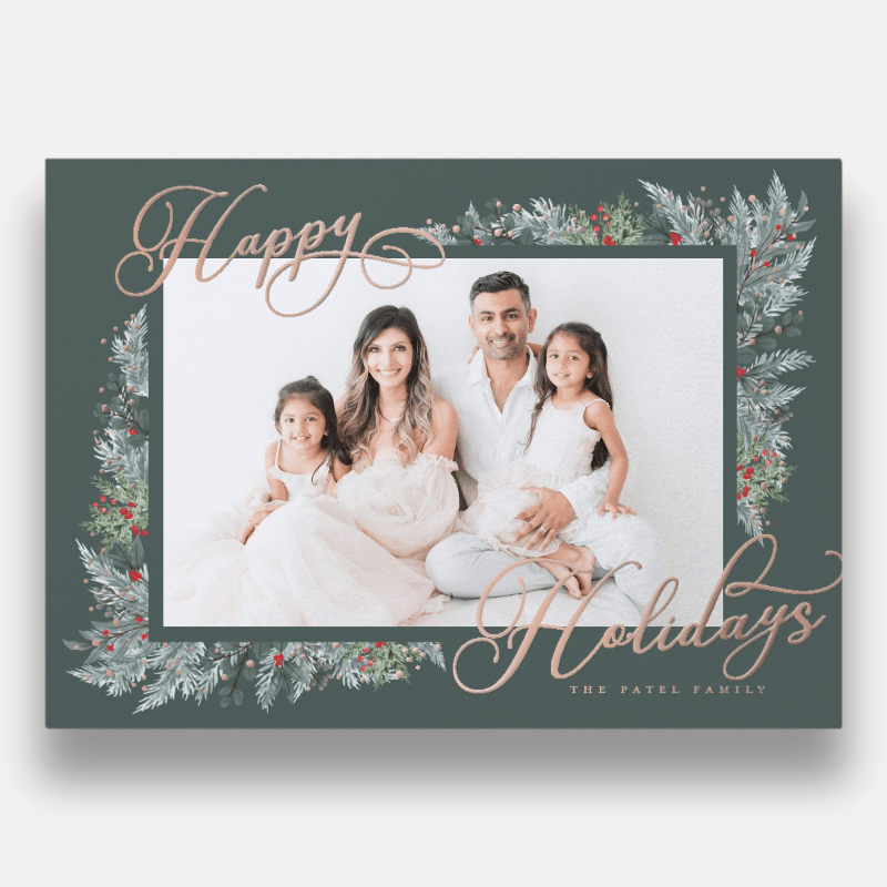 Wrapped Botanicals Holiday Card