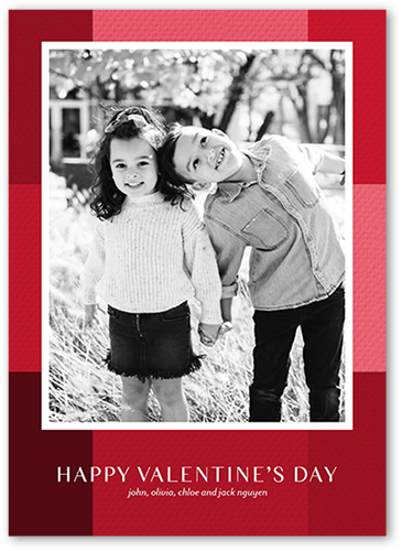 Love Stripes 5x7 Red  Valentine's Day Card