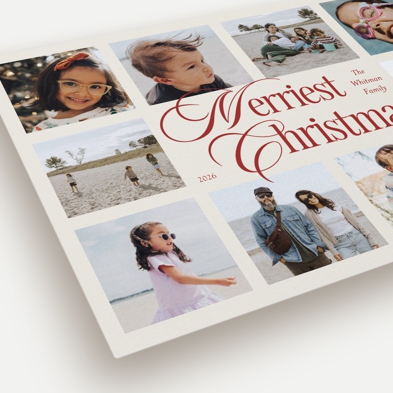 Stacked Script Holiday Card