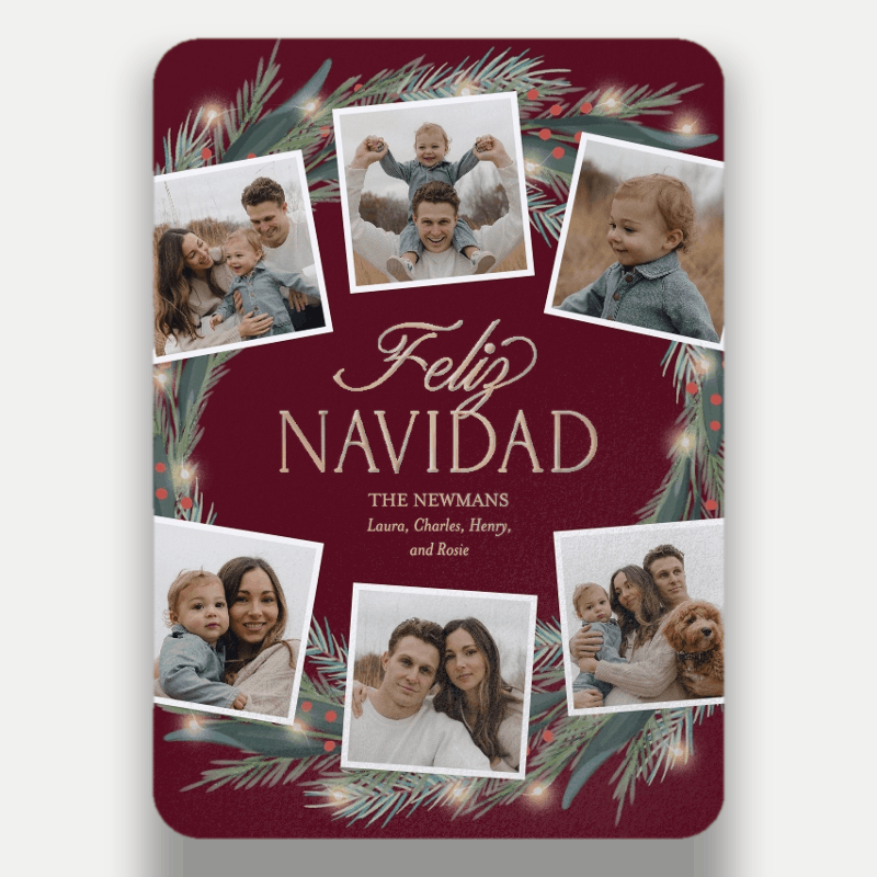 Encircled Wreath Holiday Card