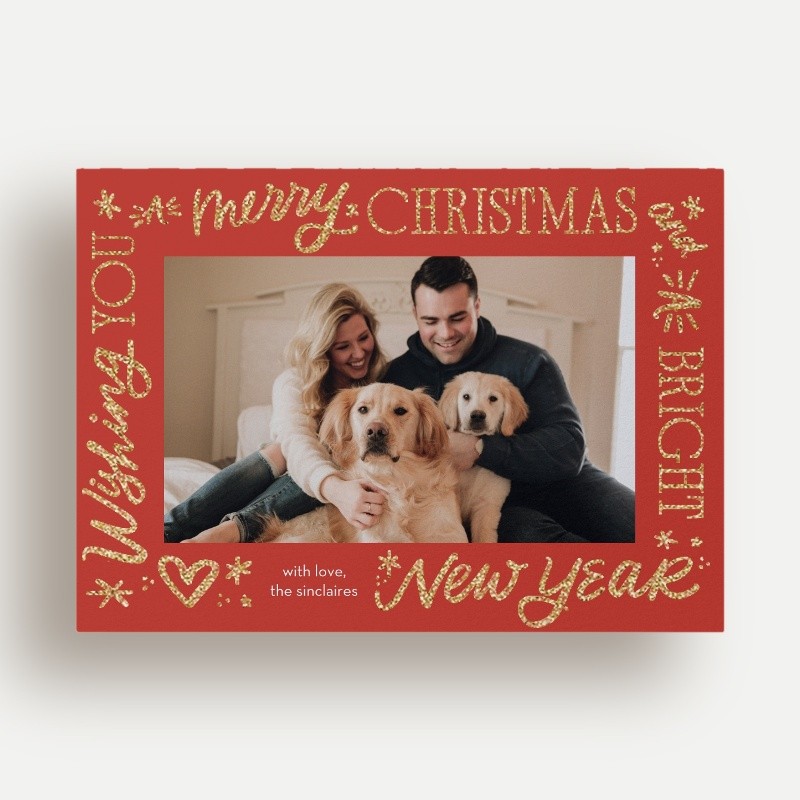 Glitter Greetings Holiday Card