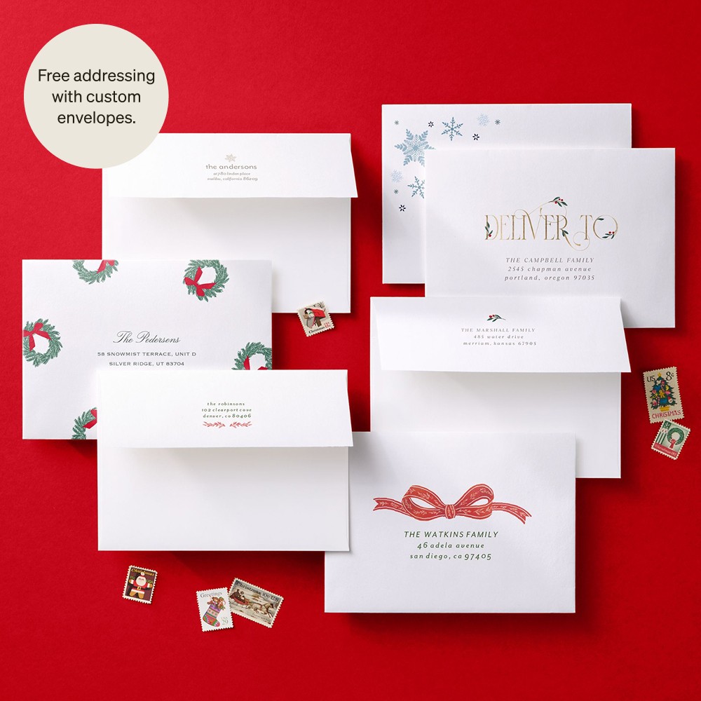 Frost Tinged Foliage Holiday Invitation