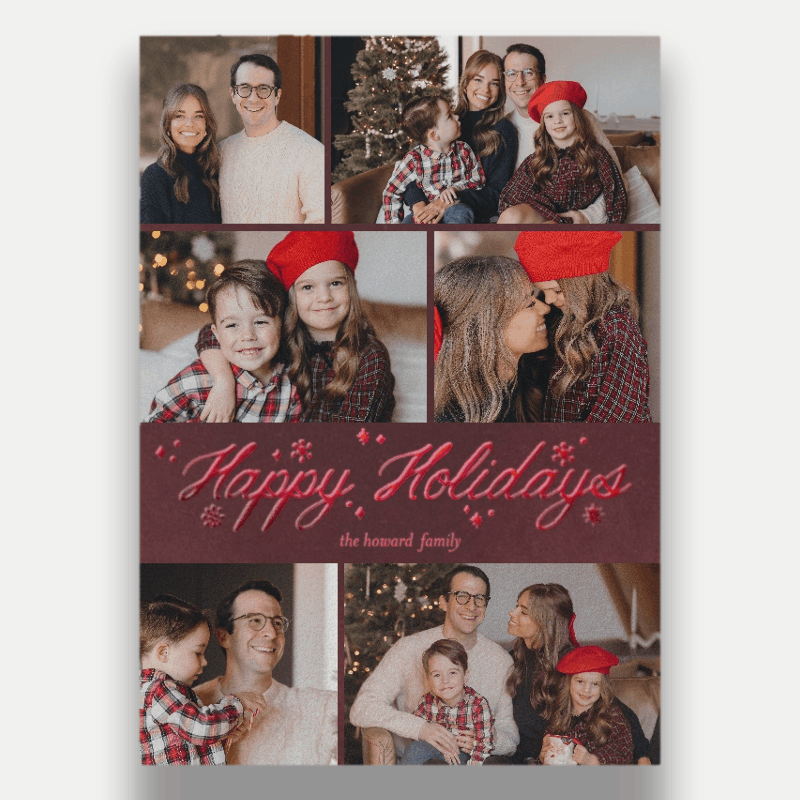 Snowflake Script Holiday Card