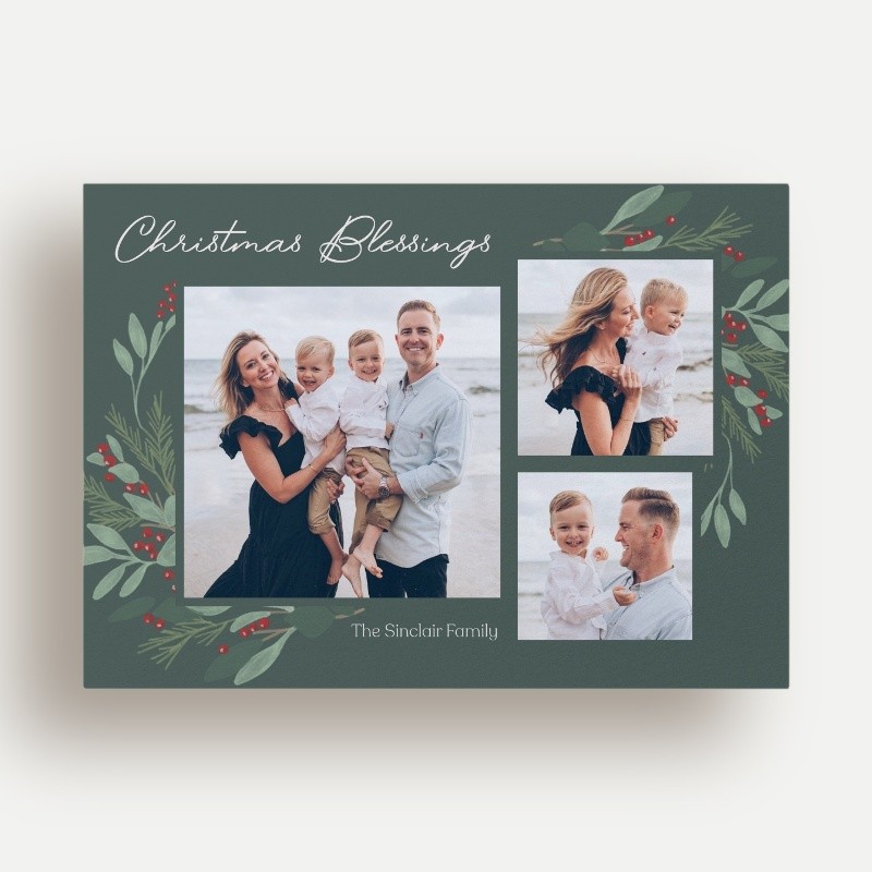 Berry Foliage Holiday Card