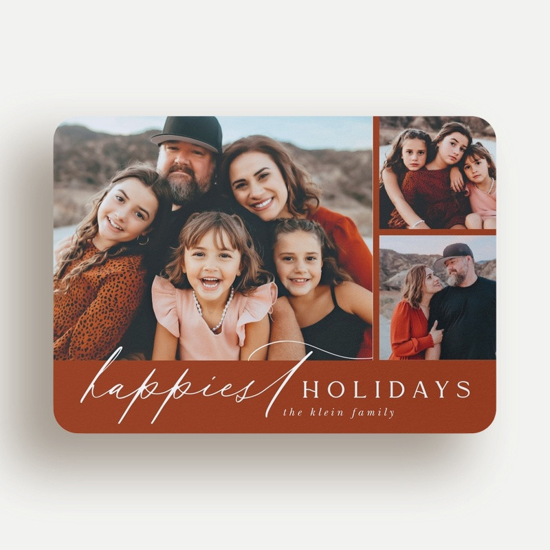 Rounded Unique Holiday Card