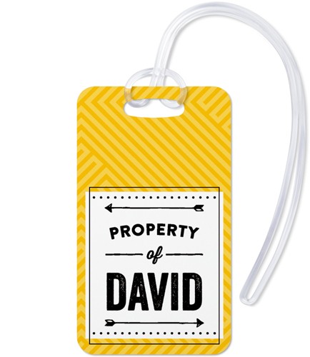 Layered Stripes 2x4 Orange  Luggage Tag