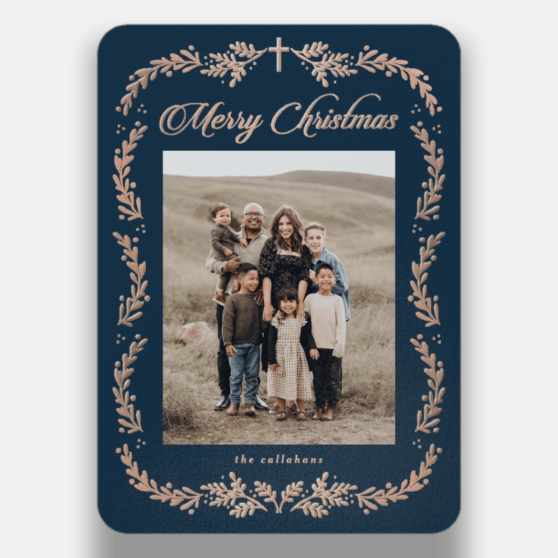 Faith Botanical Religious Christmas Card