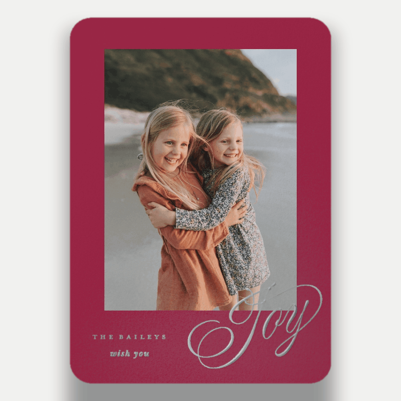 Joy Script Holiday Card