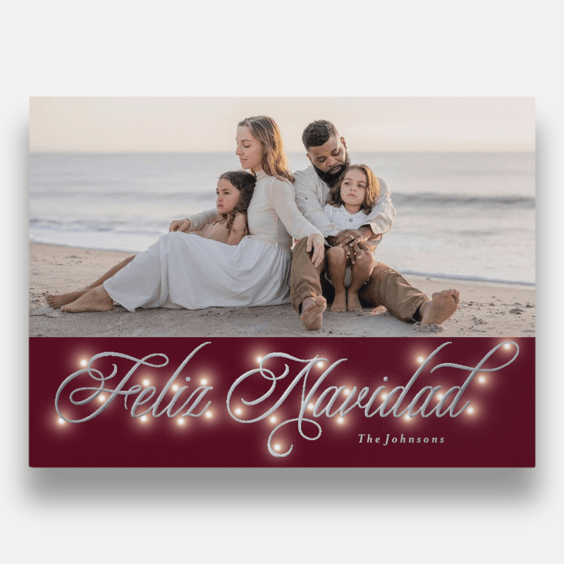 Glowing Flourish Holiday Card