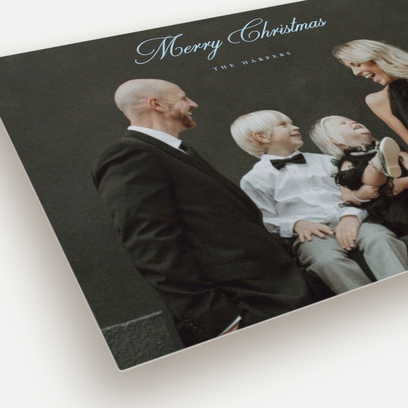 Upscale Script Holiday Card