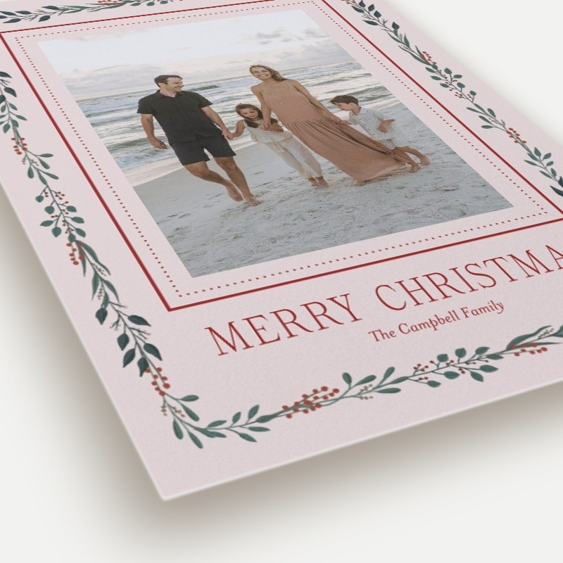 Garland Border Holiday Card
