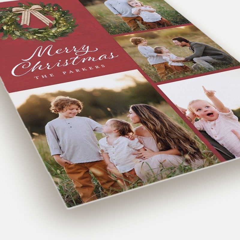 Rustic Wreath Holiday Card