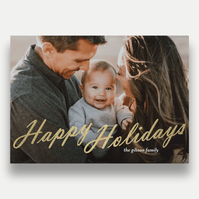 Glitz Script Holiday Card