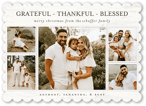 Resounding Sentiments 5x7 Beige  Holiday Card