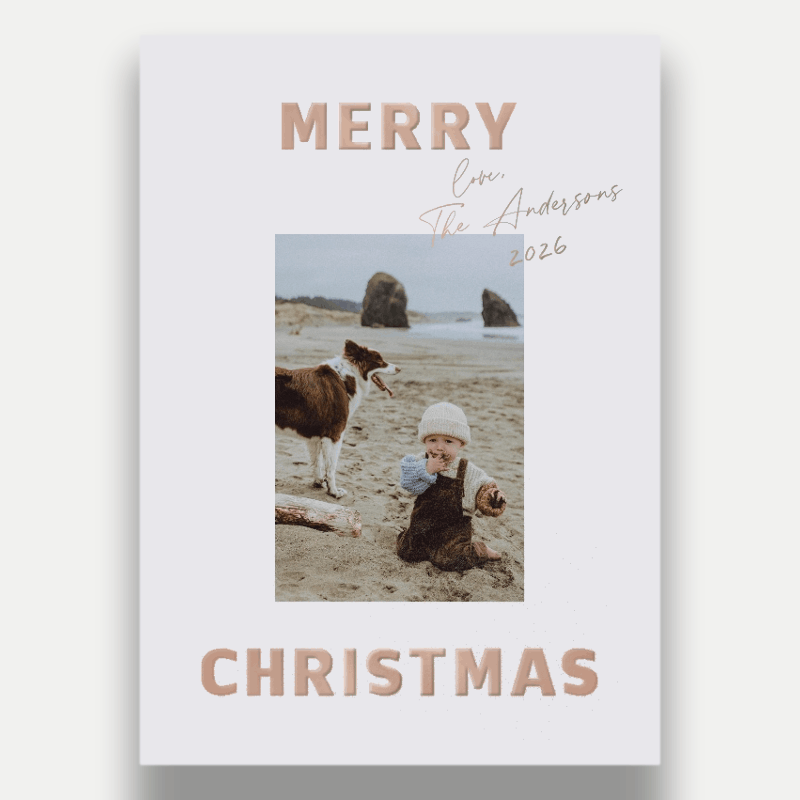 Modern Signature Holiday Card