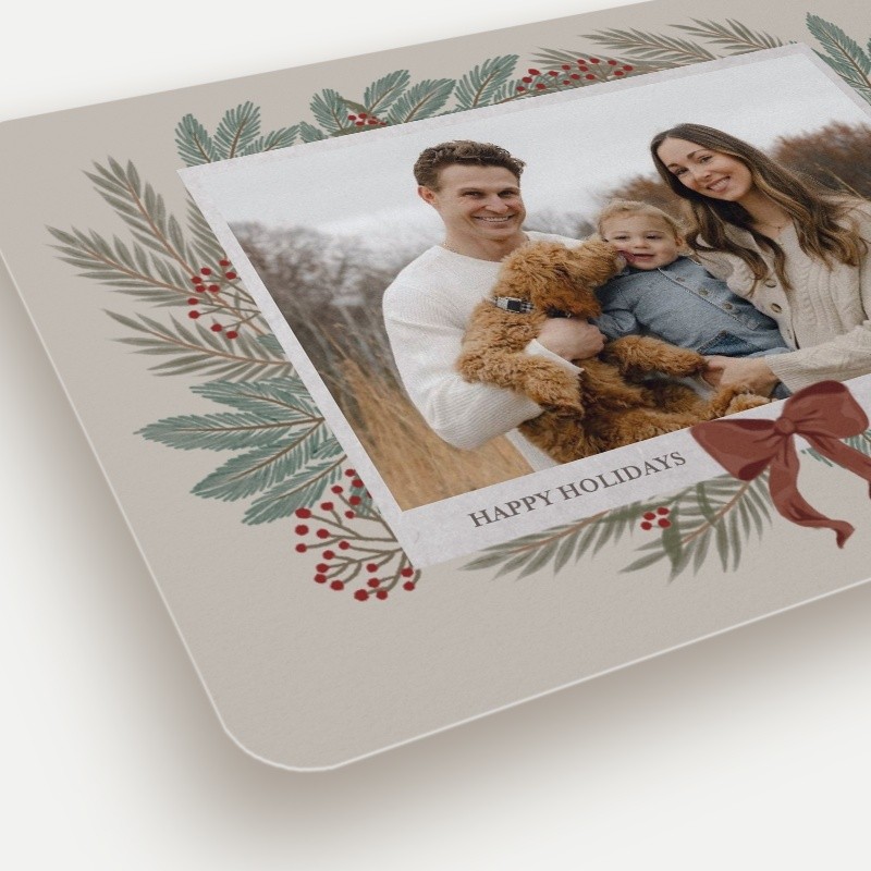 Pine Bow Holiday Card