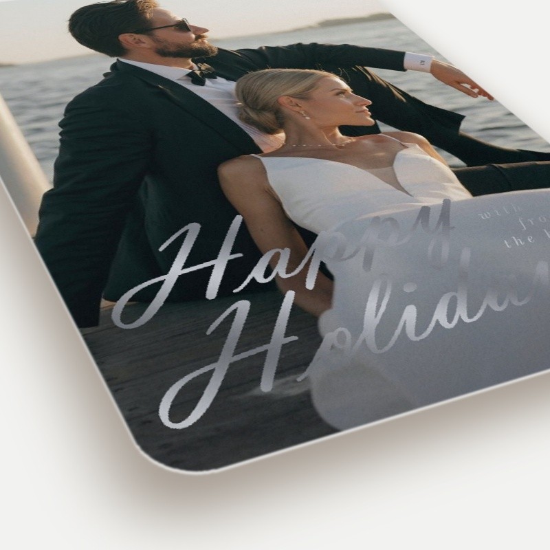 Oversized Script Holiday Card