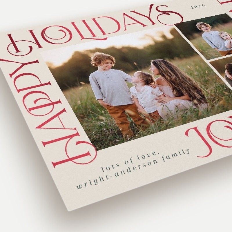 Word Frame Holiday Card