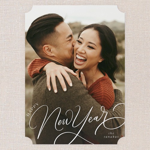 Feeling Fancy 5x7 White  Holiday Card