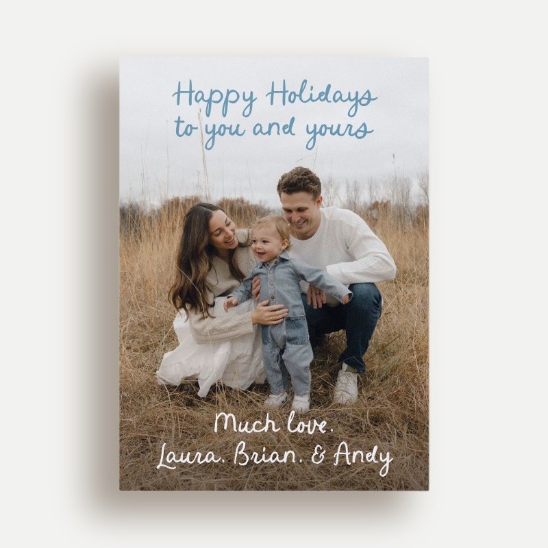 Artistic Script Holiday Card