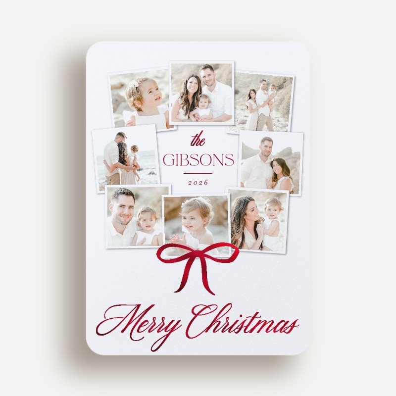Bow Wreath Holiday Card