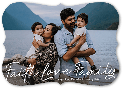 Festive Feelings 5x7 White  Holiday Card