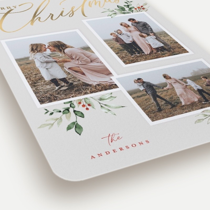 Script and Snapshots Holiday Card