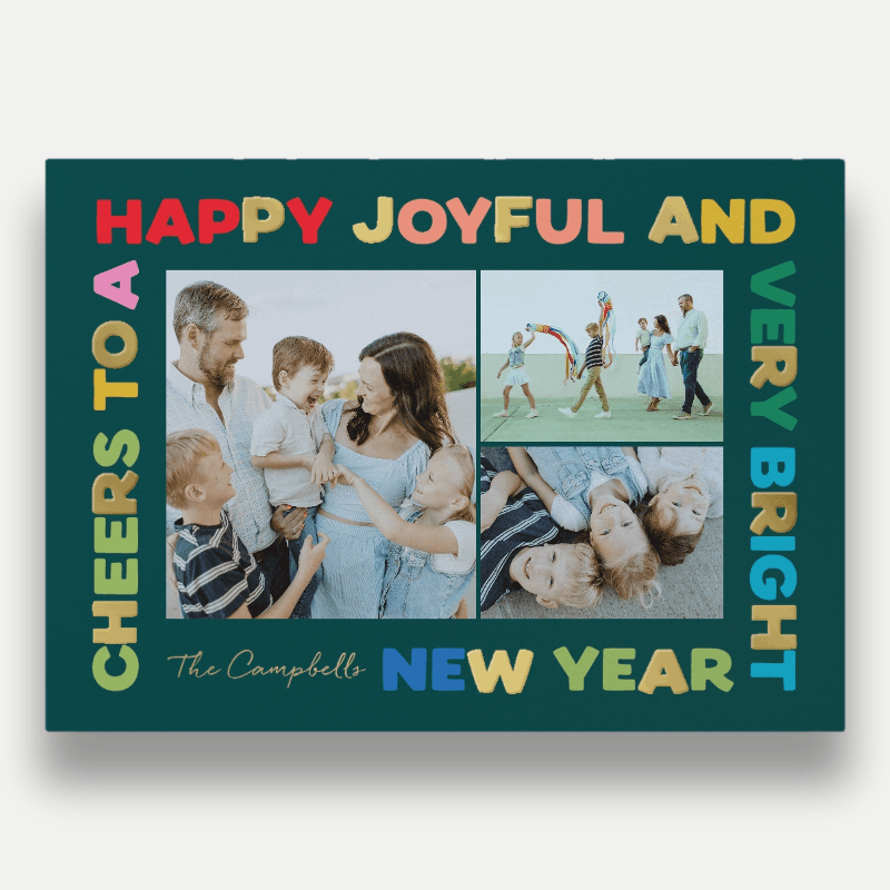 Rainbow Frame New Year's Card