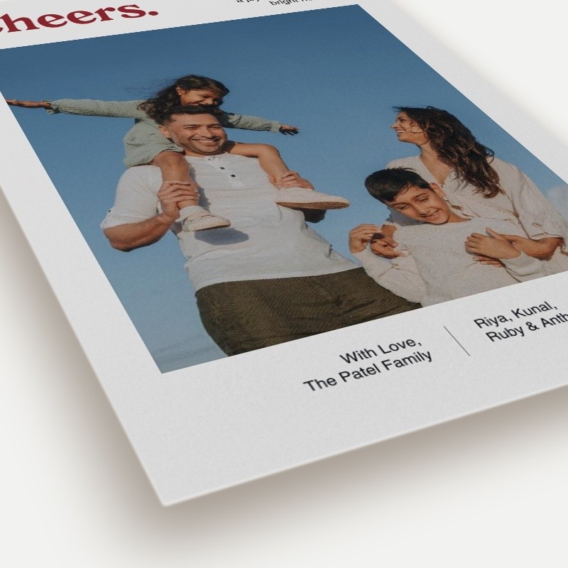 Bold Cheers New Year's Card