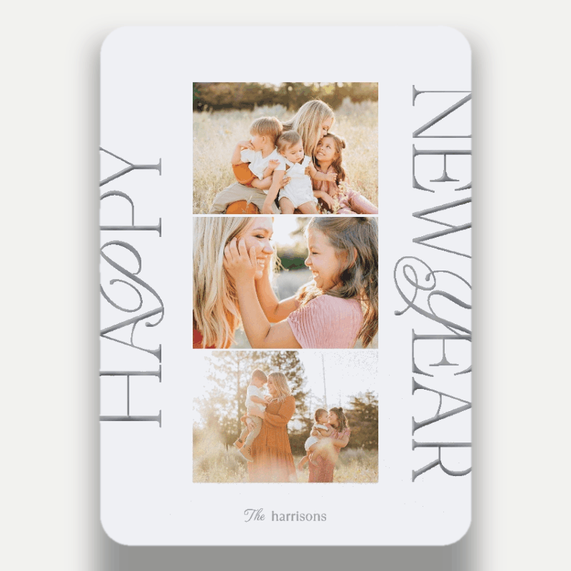 Tall Serif Holiday Card