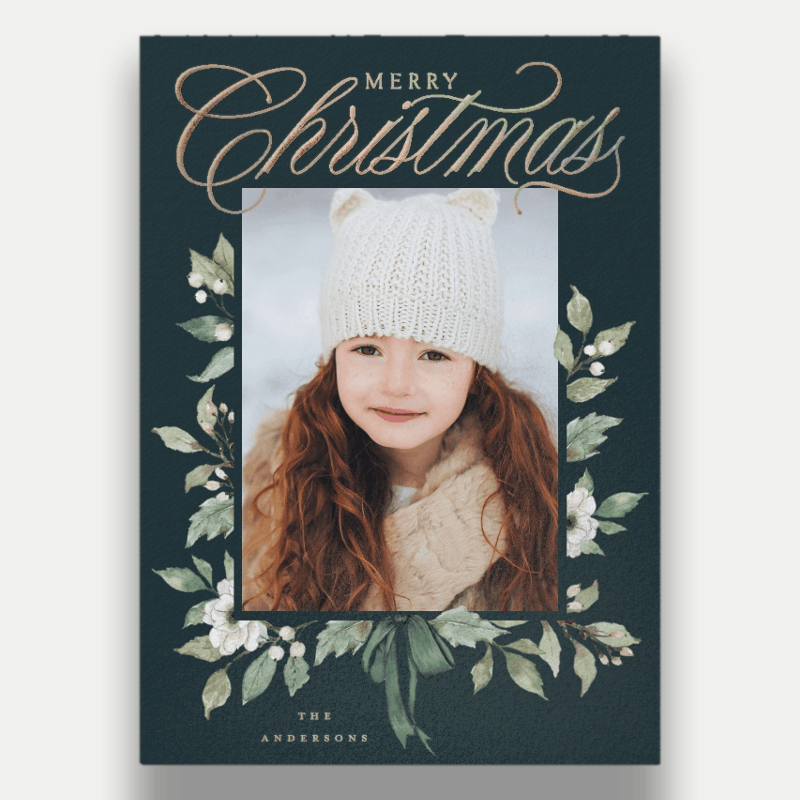 Botanical Bow Holiday Card