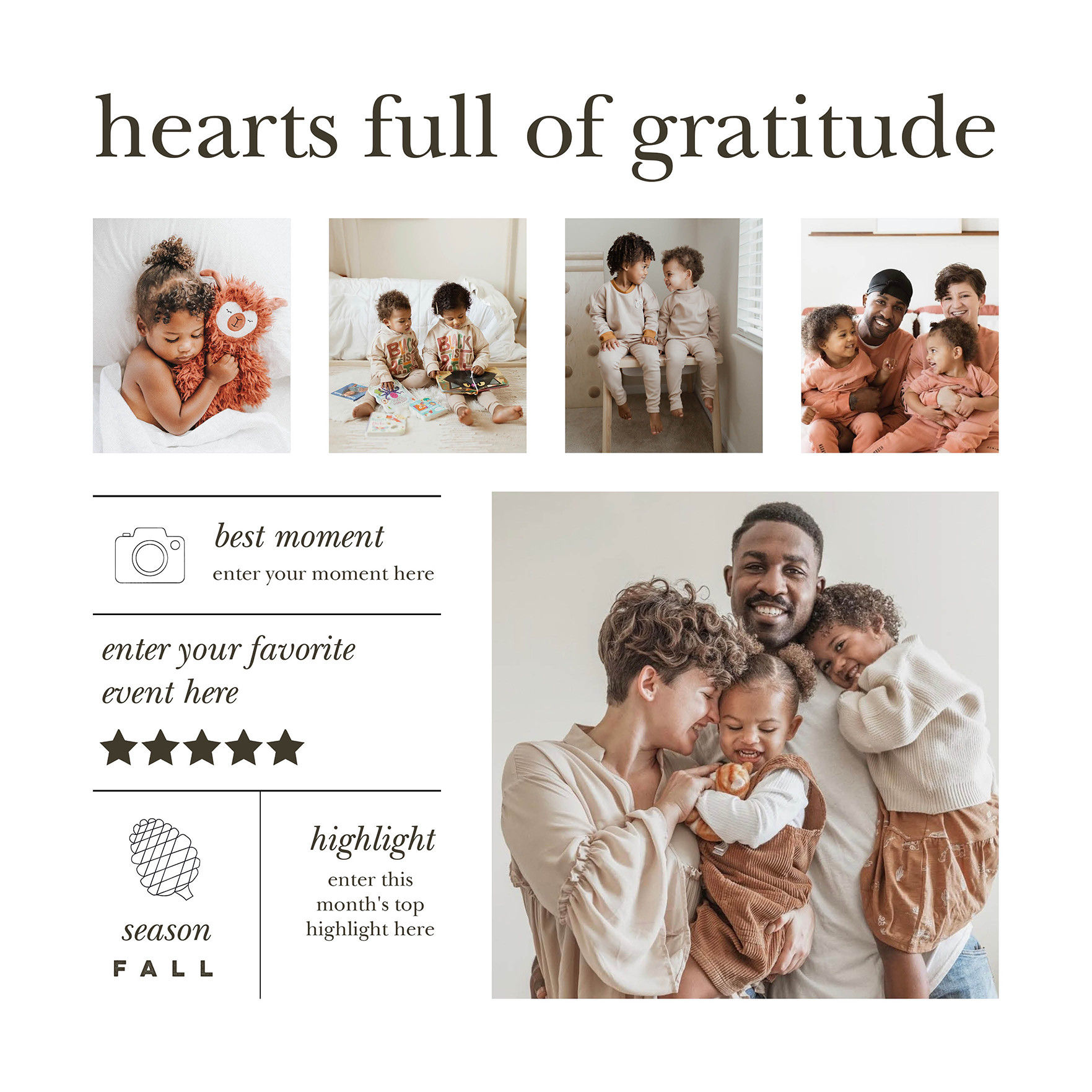 Modern Year In Review Gallery Calendar 12x12 undefined  Wall Calendar