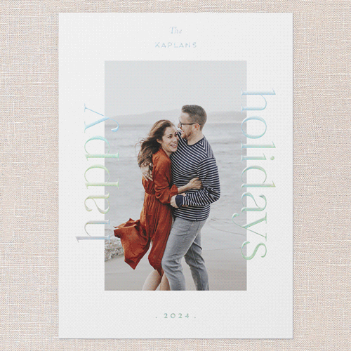 Simple Structure 5x7 White  Holiday Card