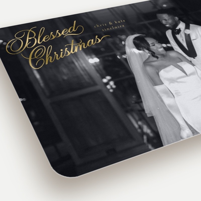 Sweeping Script Holiday Card