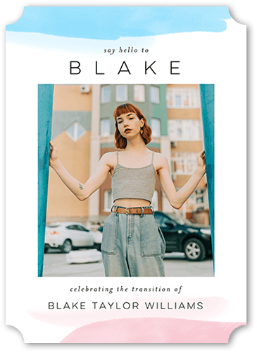 Brilliant Brushstrokes 5x7 White  Pride Card