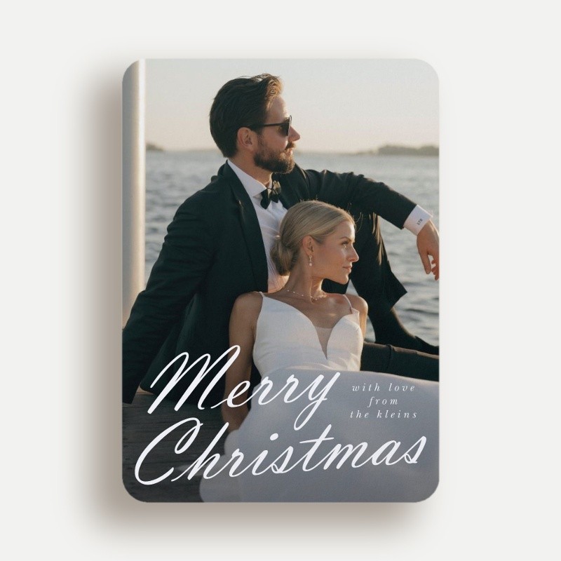 Oversized Script Holiday Card
